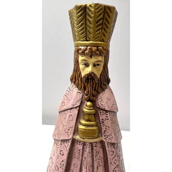 Hand-Painted Nativity Figurines Set Of 2 Kings With Gold Accents - Picture 2 of 8